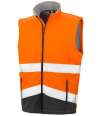 RS451 R451X Result Safe-Guard Printable Safety Soft Shell Gilet Fluorescent Orange / Black colour image